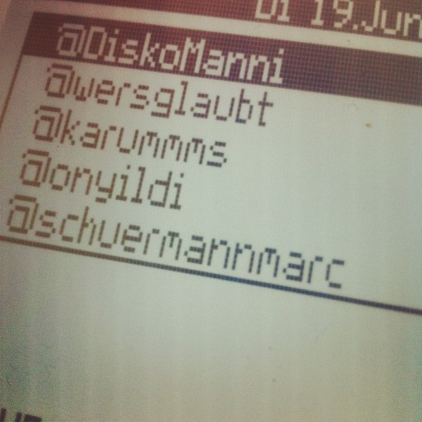 Telefonfavoriten twitterkonform angelegt.