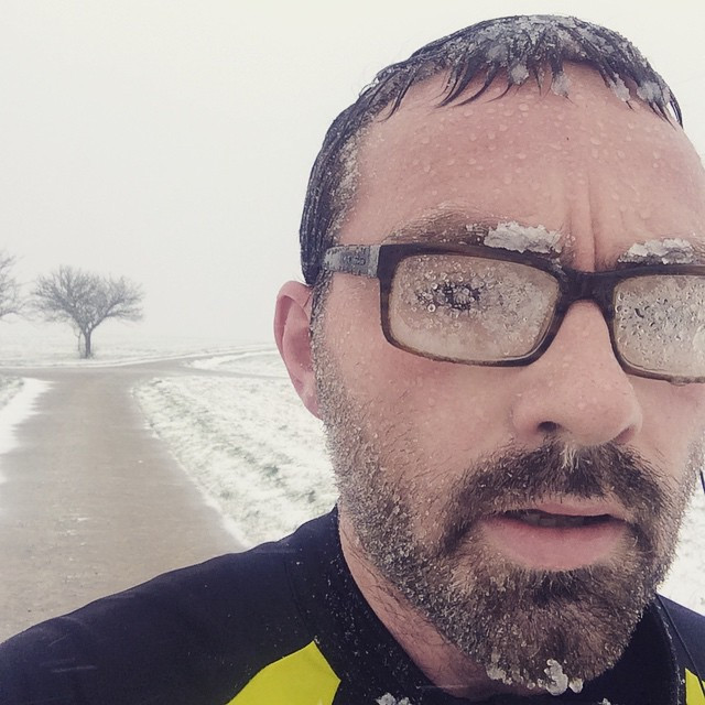 Hohenlohe meldet: Schnee und schlechte Sicht.