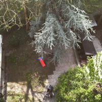 Daf&uuml;r sind Opas da. Zeug am Enkelfahrrad rumschrauben.