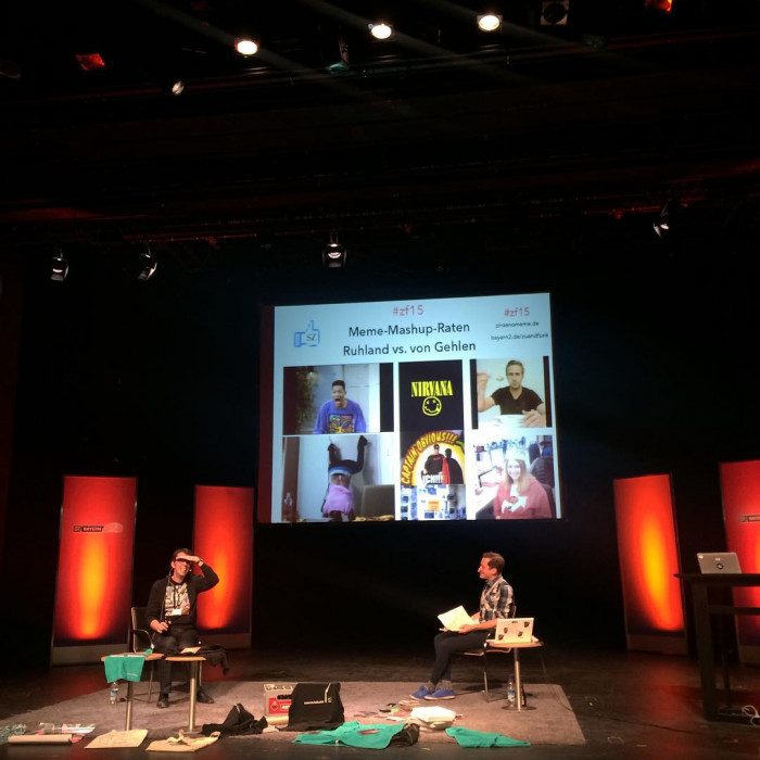 Lustiger Mashup-Meme-ory Battle beim und @dvg verramscht SZ Merchandise.