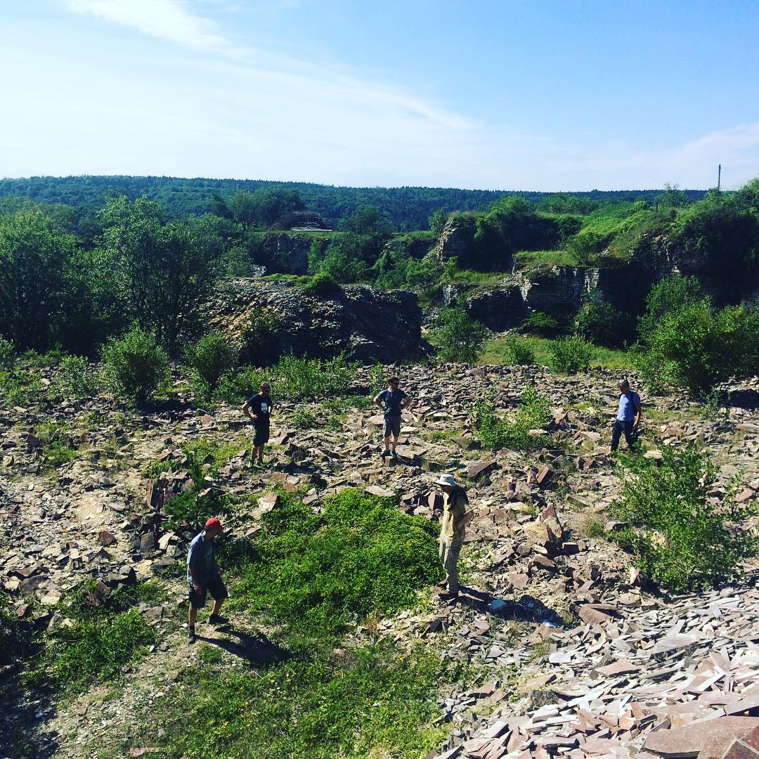 Fotoshooting f&uuml;r das neue Kreator Album im Steinbruch.