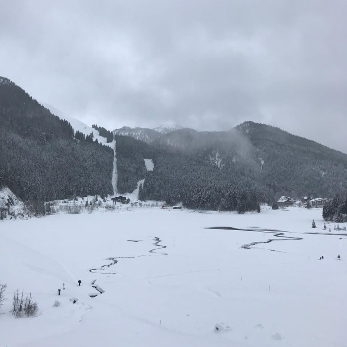 Unten Schnee, von oben Regen.