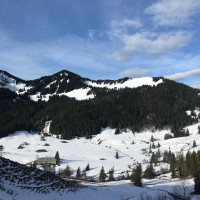 Mit BOB und Bus bis Spitzingsee. Dann Richtung Rotwandhaus. Der Schlittenweg ist leider wegen Lawine