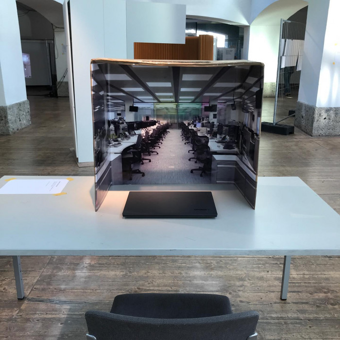 Der Kopfbau in der Messestadt Riem war das Kassengebäude für die Besuchertribüne des ehemaligen F