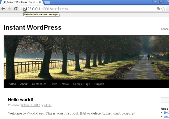 Wordpress Frontpage