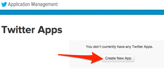 Neue Twitter-App anlegen