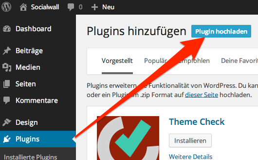 Plugin hochladen